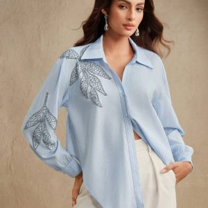 Women's Embroidered Relaxed Fit Shirt
